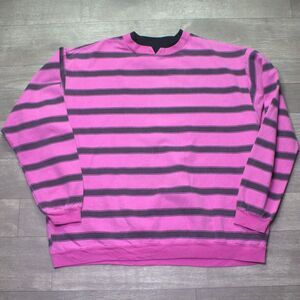 Vintage 90s Rush Brand Stripe Shirt Size M Made in USA Surf Skate